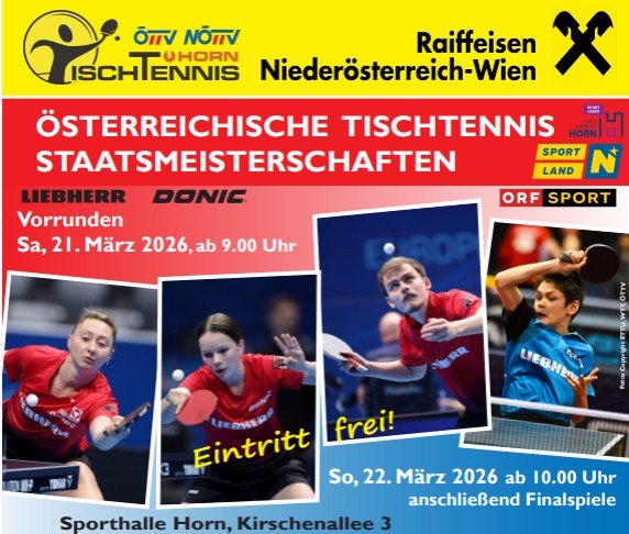 Tischtennis Staatsmeisterschaften 2026